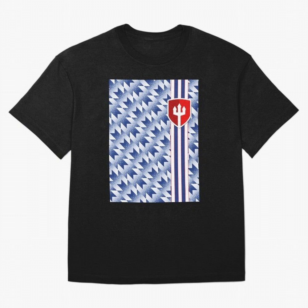 Manchester United 94 Away Jersey Pattern Oversized T-Shirt Join the Countdown to the FIFA World Cup 2026 USA Canada Mexico Journey through Cristiano Ronaldo Highlights, England Pride, Vintage Soccer Flavor, Modern Football Stars, National Flags and