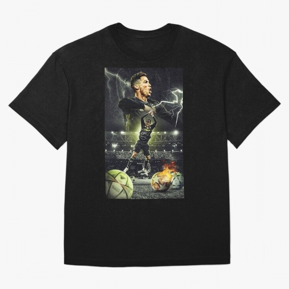 Ronaldo Illustration Oversized T-Shirt Wear the Spirit of Match Day Hype around FIFA World Cup 2026 Group Stage, Messi and Cristiano Ronaldo, Portugal, Spain and Germany, Football Passion, Legendary Performances, Festival Vibes and Supporter