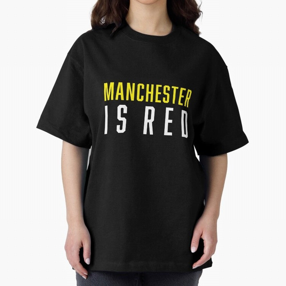 Manchester is Red Oversized T-Shirt Celebrate the Next Chapter of Match Day Hype around FIFA World Cup 2026, Cristiano Ronaldo, Haaland and CR7, Portugal, Championship Spirit, Famous Goals, Roaring Crowds and International Football Unity; Great for