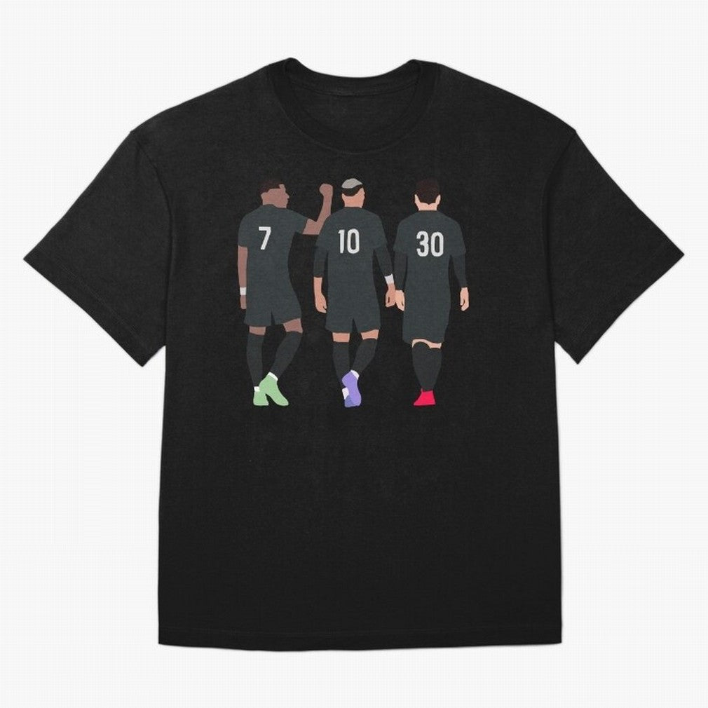 Messi Neymar France Football Players Trio Mmn #y79 Oversized T-Shirt Join Supporters Worldwide for Global Football Passion for FIFA World Cup 2026 USA Canada Mexico, Inspired by Cristiano Ronaldo, Haaland and CR7, Germany, Football History, Final