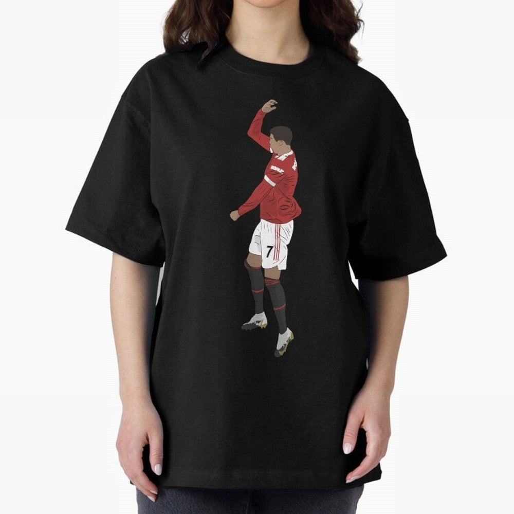 Cristiano Ronaldo Pirouette Siuuuu Goal Celebration Oversized T-Shirt Show Your Stadium Side during FIFA World Cup 2026 Spirit, Celebrating Spain, Cristiano Ronaldo, Game Day Rituals, Football Legends, Country Pride and the Road to the Final; Ideal