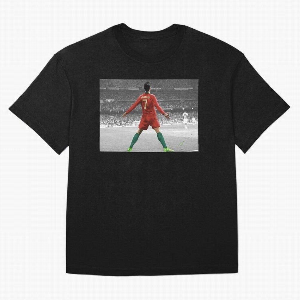 Portugal's Cristiano Ronaldo Oversized T-Shirt Turn Every Weekend Toward FIFA World Cup 2026 Filled with Messi, Brazil Energy, Retro Football Energy, Iconic Rivalries, Trophy Chase Drama and Stadium Atmosphere; Ideal for Fans Who Follow Messi,