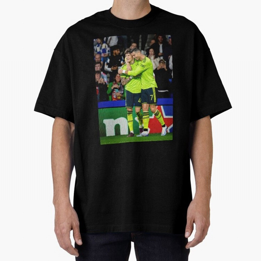Cristiano Ronaldo And Garnacho ,Ronaldo Gifts,Ronaldo Cover,Ronaldo Prints Oversized T-Shirt Celebrate Soccer Greatness during Match Day Hype around FIFA World Cup 2026 USA Canada Mexico, Messi, Neymar and Mbappe, Brazil, Portugal and Argentina,