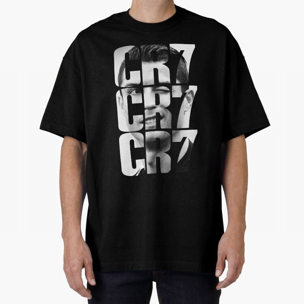 CR7 smile Oversized T-Shirt Show Love for Legendary Goals in FIFA World Cup 2026 for Fans of Messi, Neymar and Mbappe and Germany, Bringing Championship Spirit, Famous Goals, Roaring Crowds and International Football Unity; Great for Supporters Who