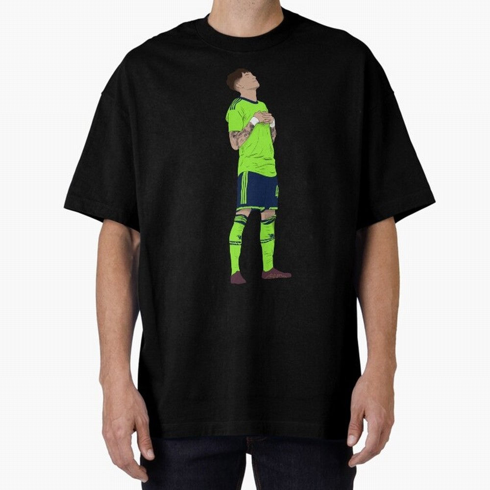 Alejandro Garnacho Ronaldo Peace Goal Celebration Oversized T-Shirt Wear the Spirit of Global Football Passion for FIFA World Cup 2026 Group Stage, Inspired by Haaland, Spain, Supporter Pride, Iconic Celebrations, Legendary Names and Global Match