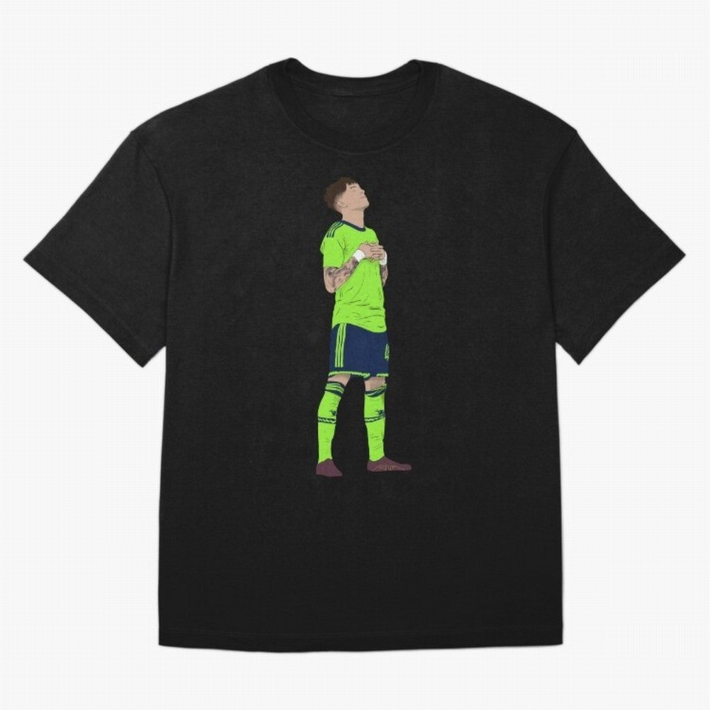 Alejandro Garnacho Ronaldo Peace Goal Celebration Oversized T-Shirt Wear the Spirit of Global Football Passion for FIFA World Cup 2026 Group Stage, Inspired by Haaland, Spain, Supporter Pride, Iconic Celebrations, Legendary Names and Global Match