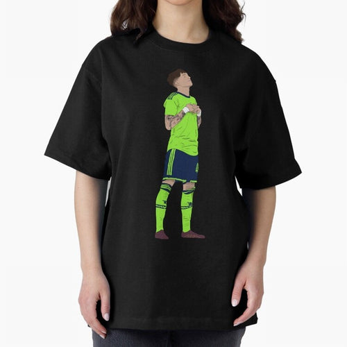 Alejandro Garnacho Ronaldo Peace Goal Celebration Oversized T-Shirt Wear the Spirit of Global Football Passion for FIFA World Cup 2026 Group Stage, Inspired by Haaland, Spain, Supporter Pride, Iconic Celebrations, Legendary Names and Global Match