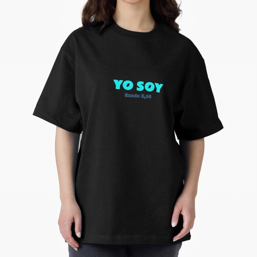 Yo soy ¨C Exodus 3,14 Oversized T-Shirt Unlock Global Football Passion for FIFA World Cup 2026 Group Stage, Highlighting CR7 and Messi, France and Portugal, Classic Soccer Heritage, Championship Pressure, Fan Loyalty and International Pride;