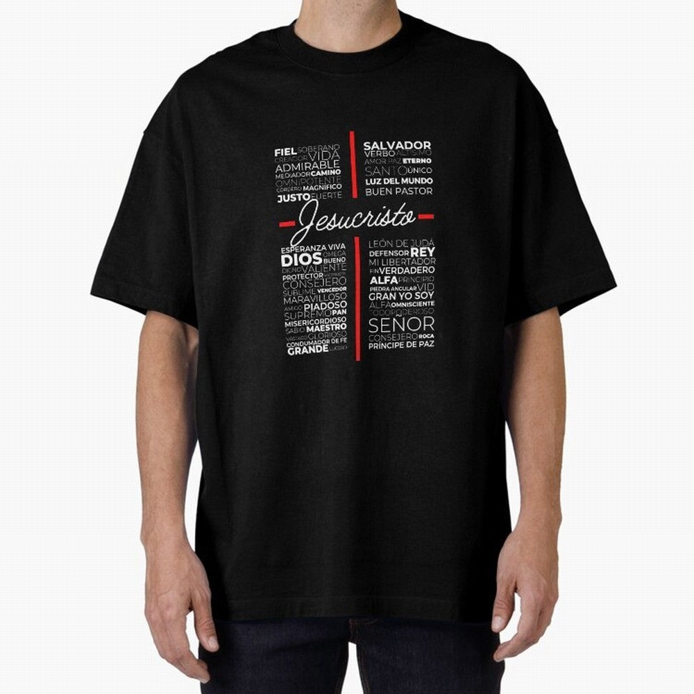 Jesus Christian Cristiano Espanol Oversized T-Shirt Celebrate Golden Goal Energy in Match Day Hype around FIFA World Cup 2026, Haaland, Brazil, Portugal and Argentina, Goal Celebration Energy, Supporter Heritage, Football Icons and Worldwide