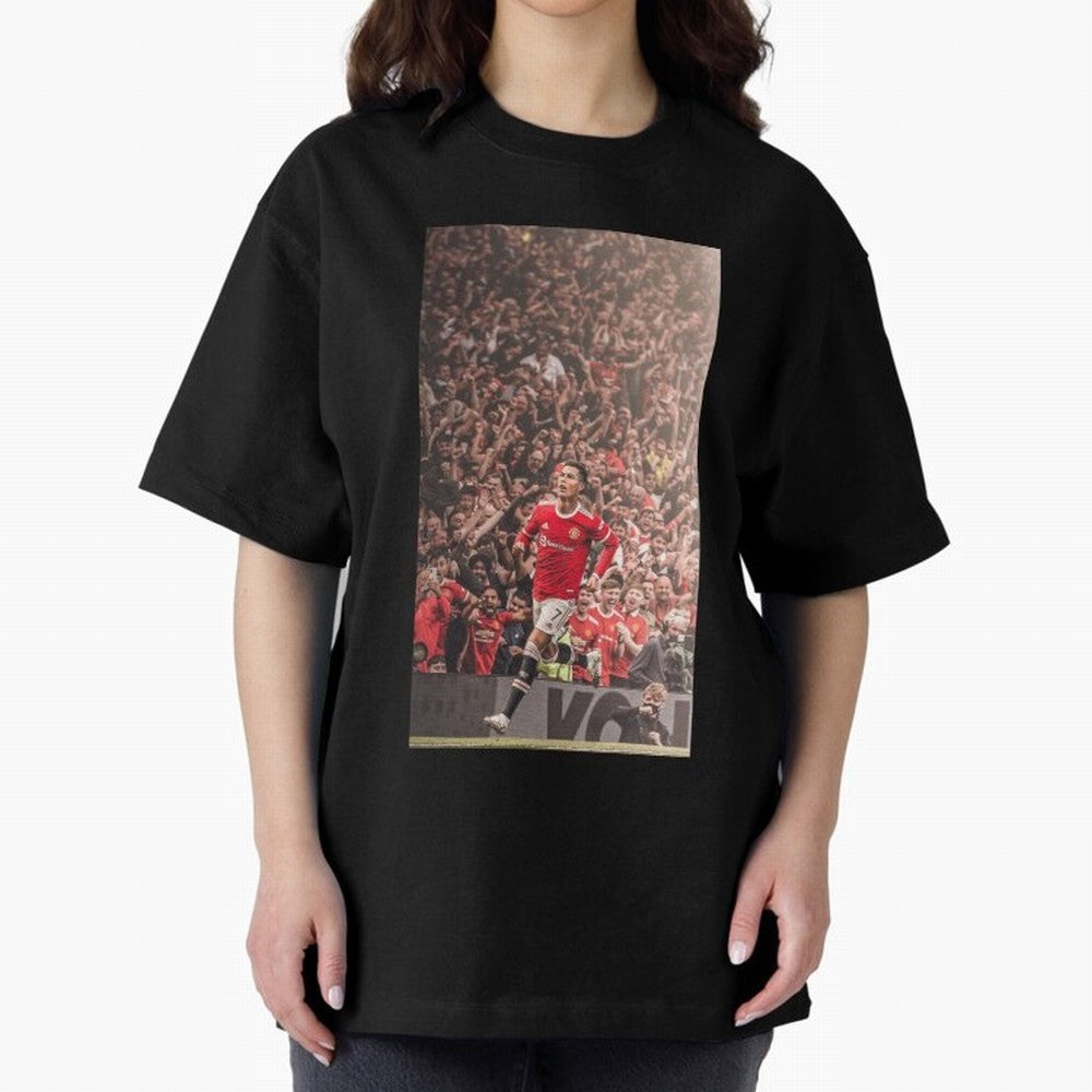 cristiano Oversized T-Shirt Spotlight FIFA World Cup 2026 Group Stage for Fans of Mbappe and Portugal, Bringing Stadium Memories, Football Loyalty, International Chants and Championship Tradition; Made for Die Hard Supporters, Soccer Lovers, Game