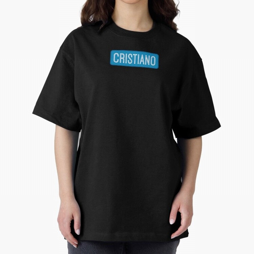 Cristiano Name Oversized T-Shirt Feel Match Day Hype around FIFA World Cup 2026 USA Canada Mexico, Messi, Argentina, France and Brazil, Football Festival Excitement, Trophy Ambitions, Country Rivalries and Star Player Buzz; Great for Watch Parties,