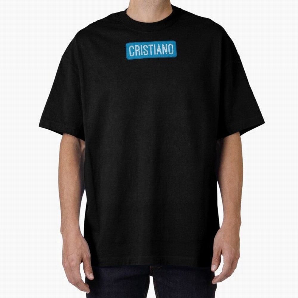 Cristiano Name Oversized T-Shirt Feel Match Day Hype around FIFA World Cup 2026 USA Canada Mexico, Messi, Argentina, France and Brazil, Football Festival Excitement, Trophy Ambitions, Country Rivalries and Star Player Buzz; Great for Watch Parties,