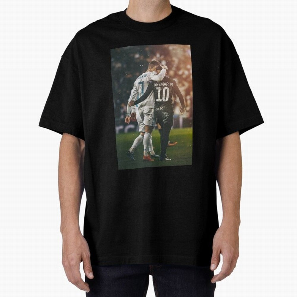 Neymar and Ronaldo Oversized T-Shirt Carry National Pride through FIFA World Cup 2026 Highlighting Messi, Argentina and Brazil Energy, Game Day Rituals, Football Legends, Country Pride and the Road to the Final; Ideal for Passionate Fans Who Love