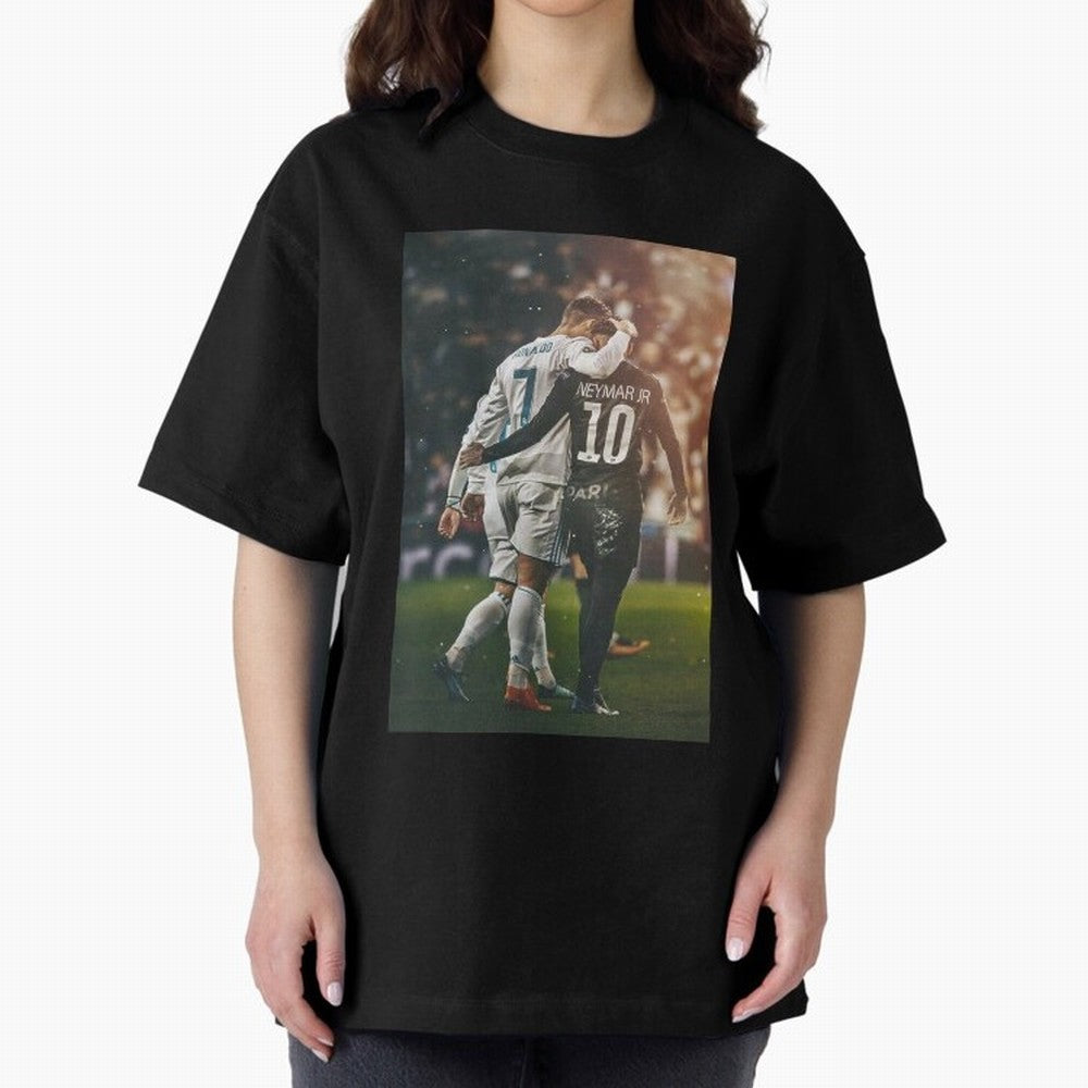 Neymar and Ronaldo Oversized T-Shirt Carry National Pride through FIFA World Cup 2026 Highlighting Messi, Argentina and Brazil Energy, Game Day Rituals, Football Legends, Country Pride and the Road to the Final; Ideal for Passionate Fans Who Love