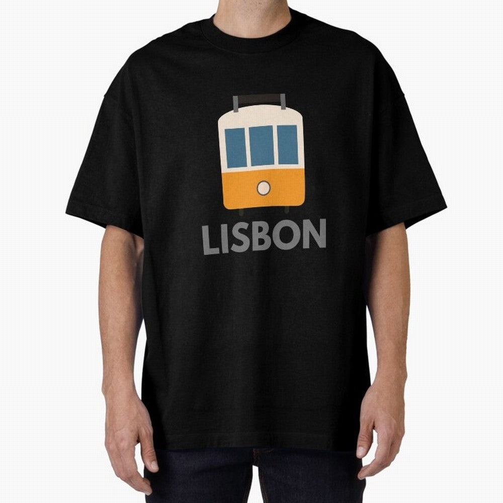 Lisboa Tram (Lisbon city, Portugal) Oversized T-Shirt Bring Stadium Energy to Global Football Passion for FIFA World Cup 2026, Featuring Messi, Neymar and Mbappe, Brazil, Classic Soccer Heritage, Championship Pressure, Fan Loyalty and International
