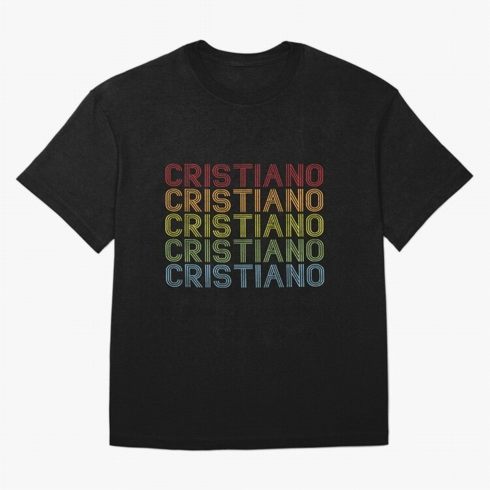 Cristiano Name T Shirt - Cristiano Vintage Retro Cristiano Name Gift Item Tee Oversized T-Shirt Fuel the Hype around FIFA World Cup 2026 USA Canada Mexico for Fans of Messi and England, Bringing Champion Mindset, Group Stage Buzz, Knockout Tension