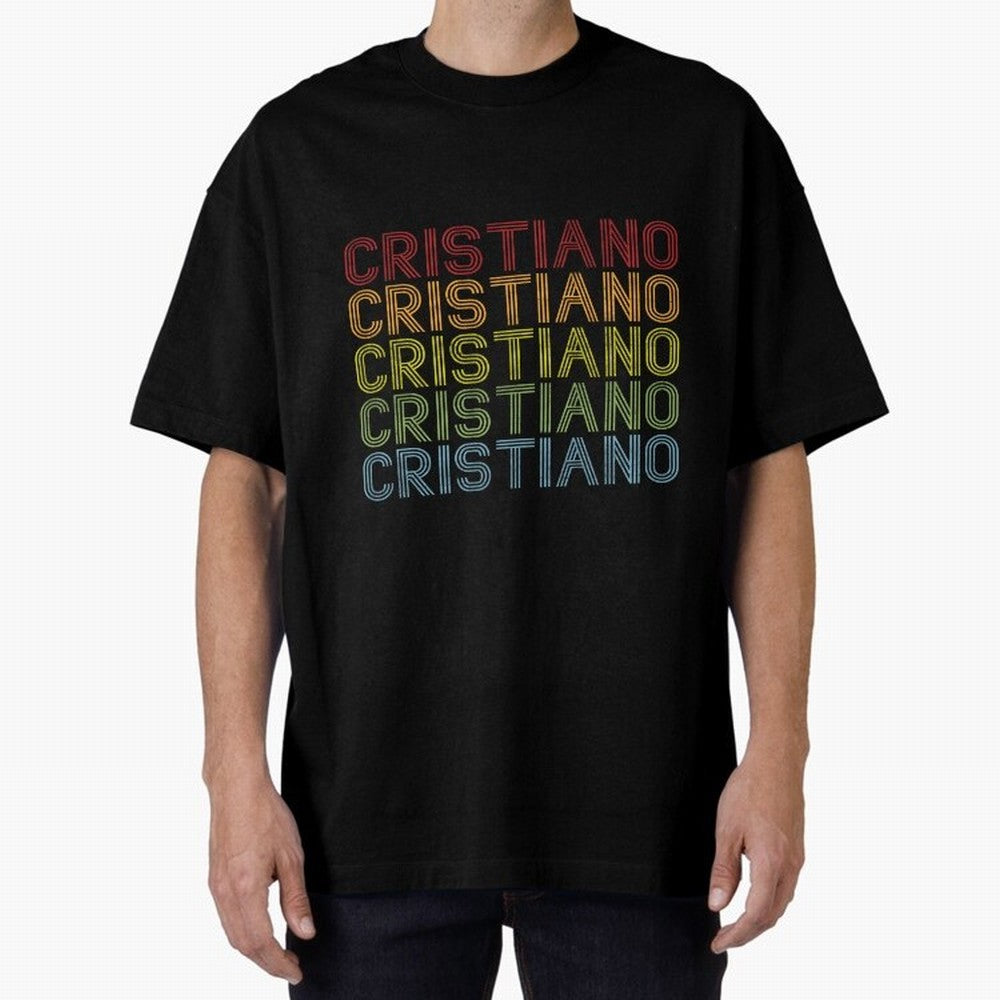Cristiano Name T Shirt - Cristiano Vintage Retro Cristiano Name Gift Item Tee Oversized T-Shirt Fuel the Hype around FIFA World Cup 2026 USA Canada Mexico for Fans of Messi and England, Bringing Champion Mindset, Group Stage Buzz, Knockout Tension