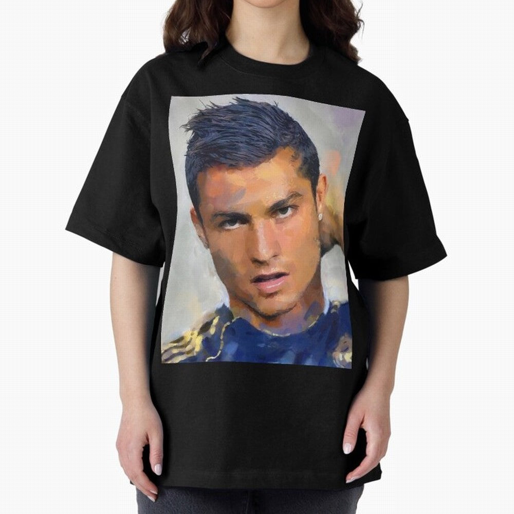 Cristiano Oversized T-Shirt Bring a Champion Mindset to Global Football Passion for FIFA World Cup 2026 USA Canada Mexico, Driven by Messi, Neymar and Mbappe, Spain and Netherlands, Retro Football Energy, Iconic Rivalries, Trophy Chase Drama and