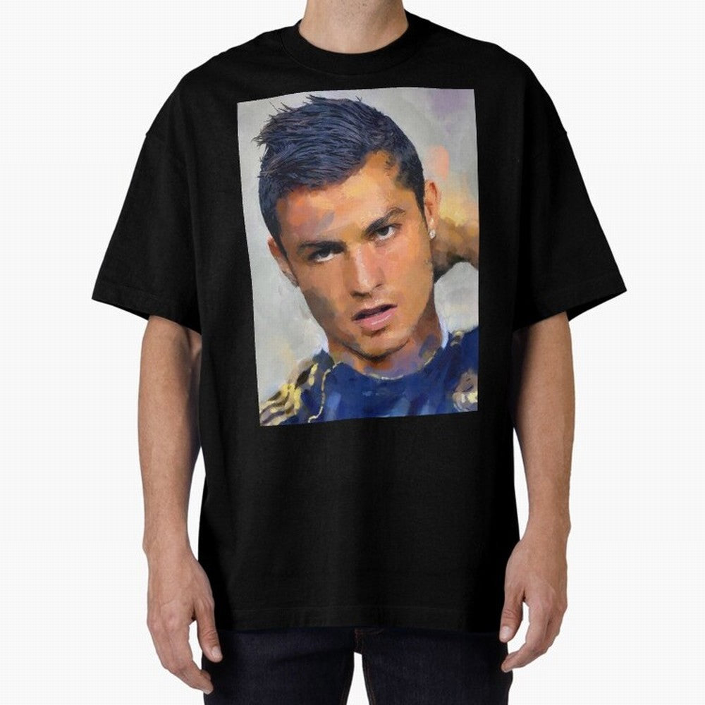 Cristiano Oversized T-Shirt Bring a Champion Mindset to Global Football Passion for FIFA World Cup 2026 USA Canada Mexico, Driven by Messi, Neymar and Mbappe, Spain and Netherlands, Retro Football Energy, Iconic Rivalries, Trophy Chase Drama and