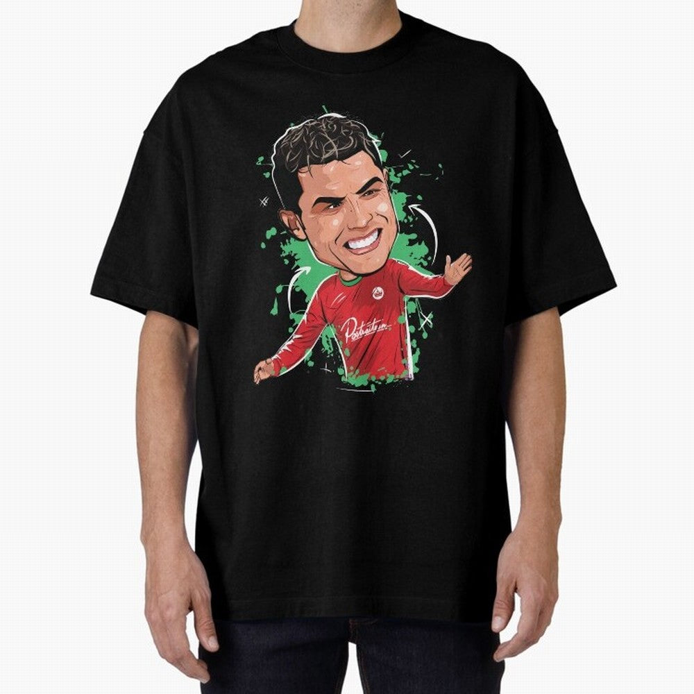 Cristiano Oversized T-Shirt Stand Proud for FIFA World Cup 2026 Group Stage Centered on Messi and Cristiano Ronaldo, England, France and Netherlands Energy, Retro Football Energy, Iconic Rivalries, Trophy Chase Drama and Stadium Atmosphere; Ideal