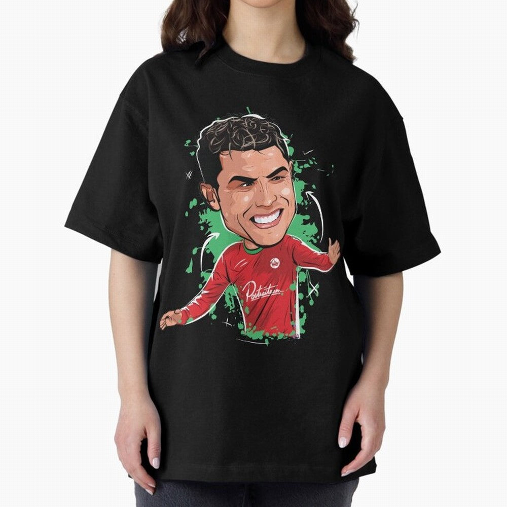 Cristiano Oversized T-Shirt Stand Proud for FIFA World Cup 2026 Group Stage Centered on Messi and Cristiano Ronaldo, England, France and Netherlands Energy, Retro Football Energy, Iconic Rivalries, Trophy Chase Drama and Stadium Atmosphere; Ideal
