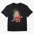 Cristiano Oversized T-Shirt Stand Proud for FIFA World Cup 2026 Group Stage Centered on Messi and Cristiano Ronaldo, England, France and Netherlands Energy, Retro Football Energy, Iconic Rivalries, Trophy Chase Drama and Stadium Atmosphere; Ideal