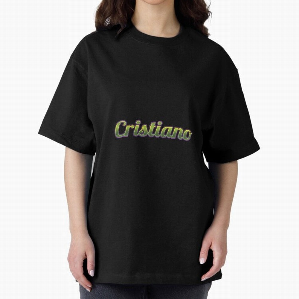 Cristiano Oversized T-Shirt Represent FIFA World Cup 2026 for Fans of Messi, Neymar and Mbappe and England and Germany, Bringing Tournament Hype, Historic Matchups, Family Viewing Parties and Global Sports Pride; Perfect for Supporters Who Want