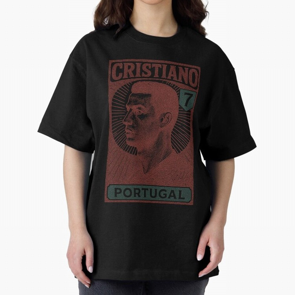 CRISTIANO Oversized T-Shirt Join FIFA World Cup 2026 Group Stage Spirit, Driven by Portugal, Spain and Germany, Mbappe, Stadium Memories, Football Loyalty, International Chants and Championship Tradition; Made for Die Hard Supporters, Soccer
