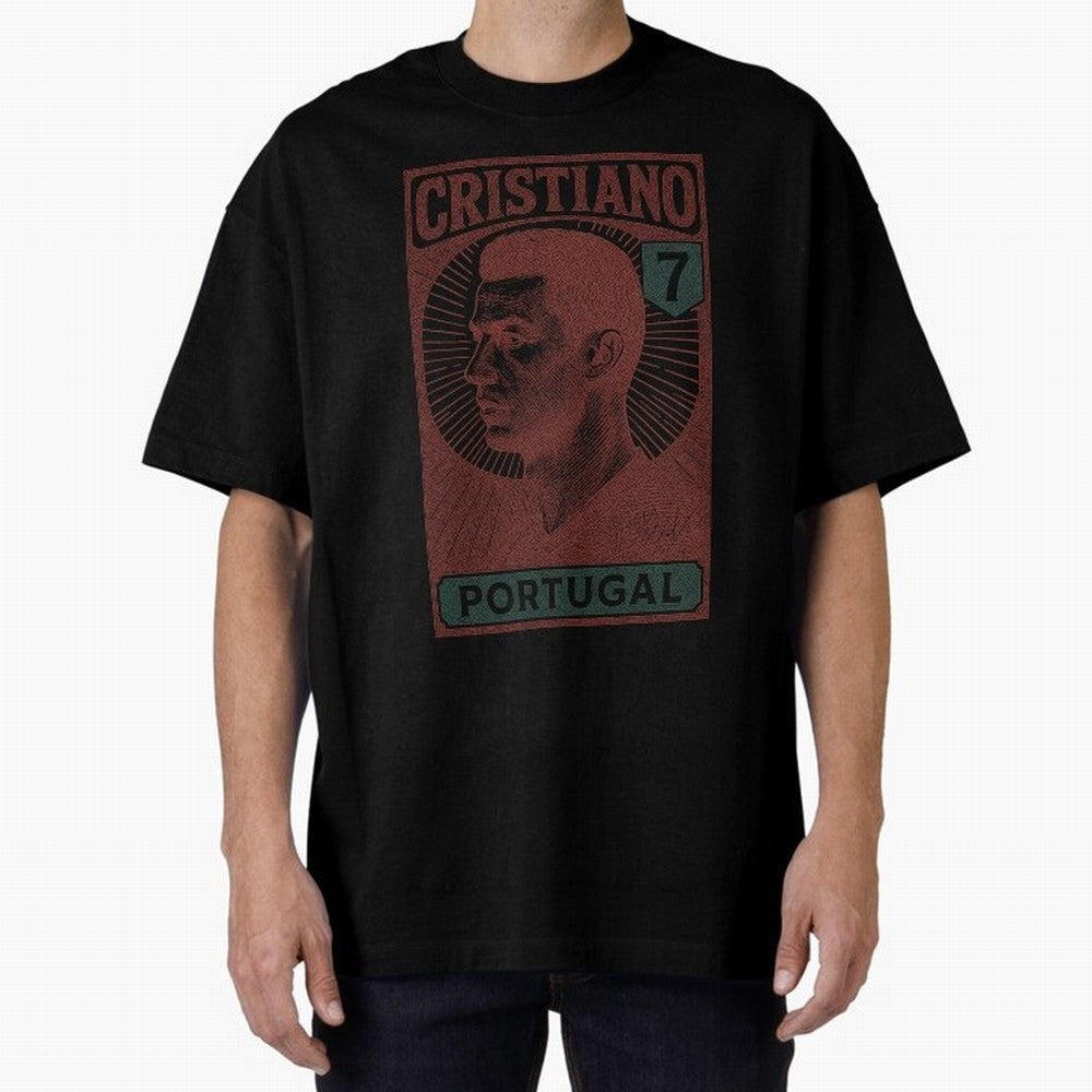 CRISTIANO Oversized T-Shirt Join FIFA World Cup 2026 Group Stage Spirit, Driven by Portugal, Spain and Germany, Mbappe, Stadium Memories, Football Loyalty, International Chants and Championship Tradition; Made for Die Hard Supporters, Soccer