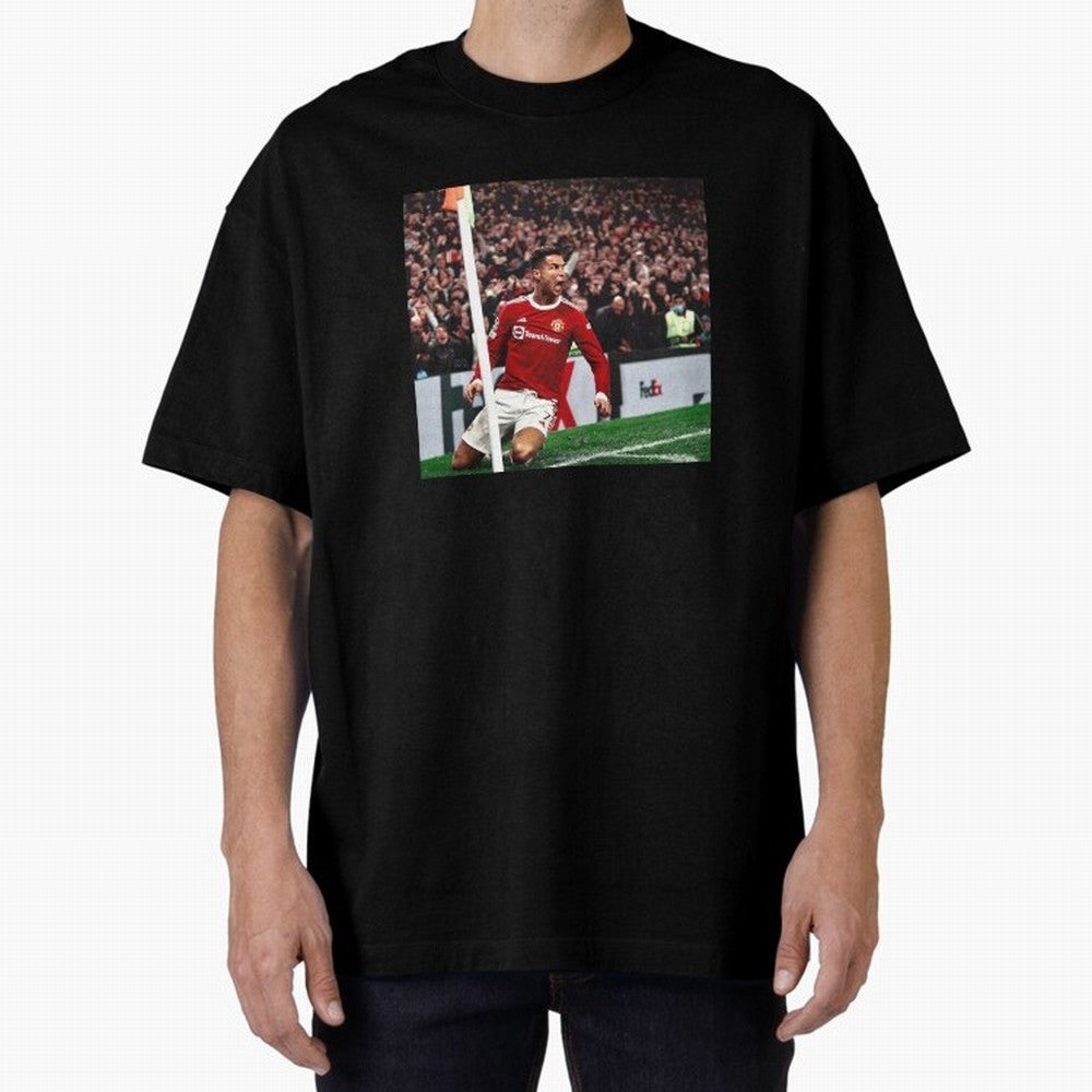 Cristiano Oversized T-Shirt Celebrate Football Heritage in Global Football Passion for FIFA World Cup 2026 Group Stage, Celebrating Haaland and Mbappe, England, France and Netherlands, Vintage Soccer Flavor, Modern Football Stars, National Flags