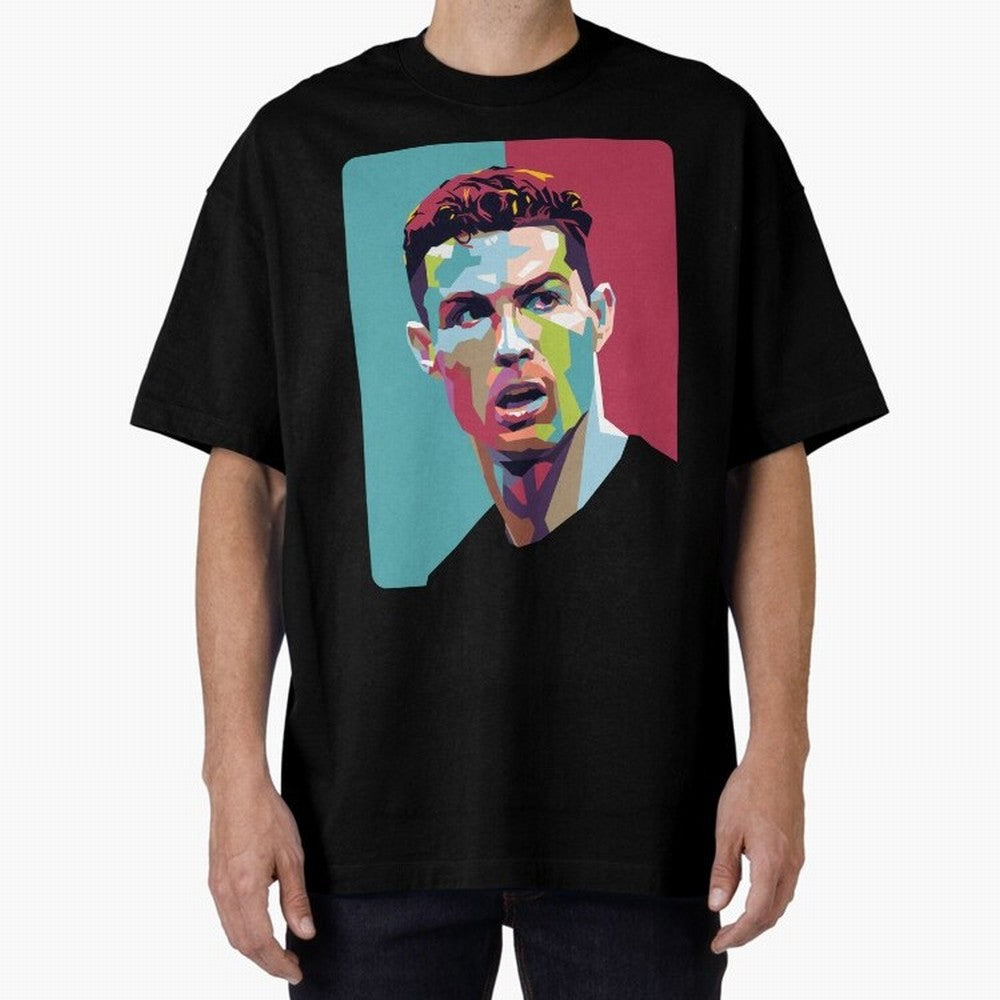 Cristiano Ronaldo 7 Pop Art Portrait Oversized T-Shirt Bring Legendary Rivalry Energy to FIFA World Cup 2026 USA Canada Mexico Connected to Neymar, Haaland and Cristiano Ronaldo, Spain Energy, Stadium Chants, National Pride, Trophy Dreams and