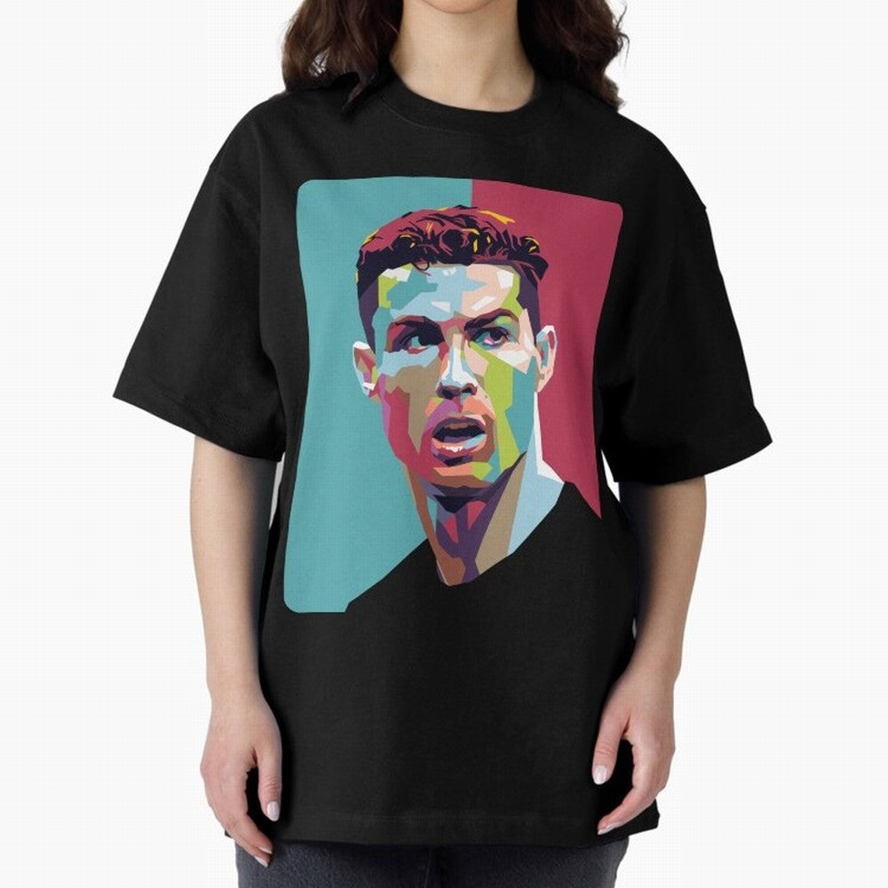Cristiano Ronaldo 7 Pop Art Portrait Oversized T-Shirt Bring Legendary Rivalry Energy to FIFA World Cup 2026 USA Canada Mexico Connected to Neymar, Haaland and Cristiano Ronaldo, Spain Energy, Stadium Chants, National Pride, Trophy Dreams and