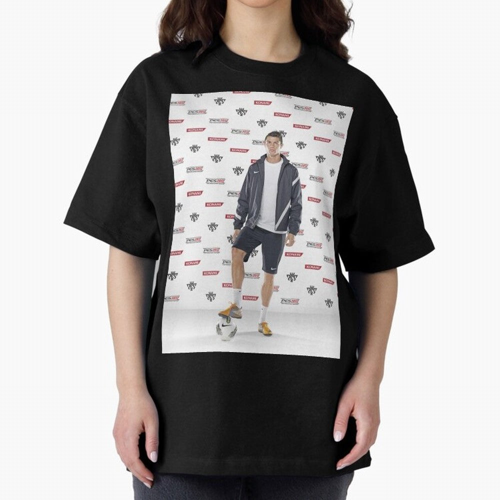 sport cristiano ronaldo football Oversized T-Shirt Show Your Stadium Side during FIFA World Cup 2026 Group Stage Inspired by Mbappe, Spain and Netherlands Energy, Match Day Excitement, Supporter Culture, Golden Goals and Global Football Passion;