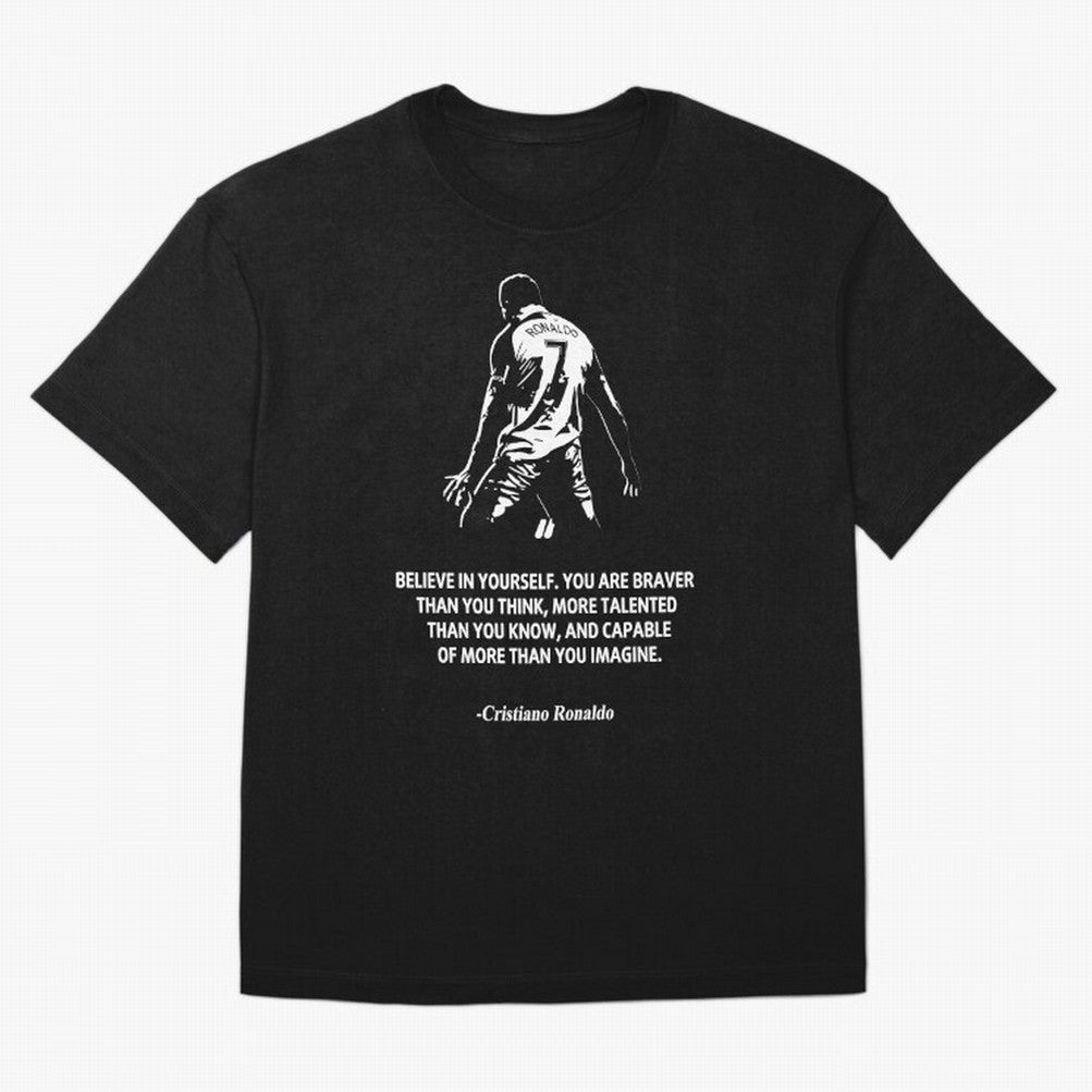Cristiano Ronaldo Quotes Oversized T-Shirt Remember Iconic Moments from FIFA World Cup 2026 Group Stage Spirit, Capturing France, Mbappe and Neymar, Soccer Culture, Superstar Moments, National Team Dreams and Competitive Fire; Great for Supporters