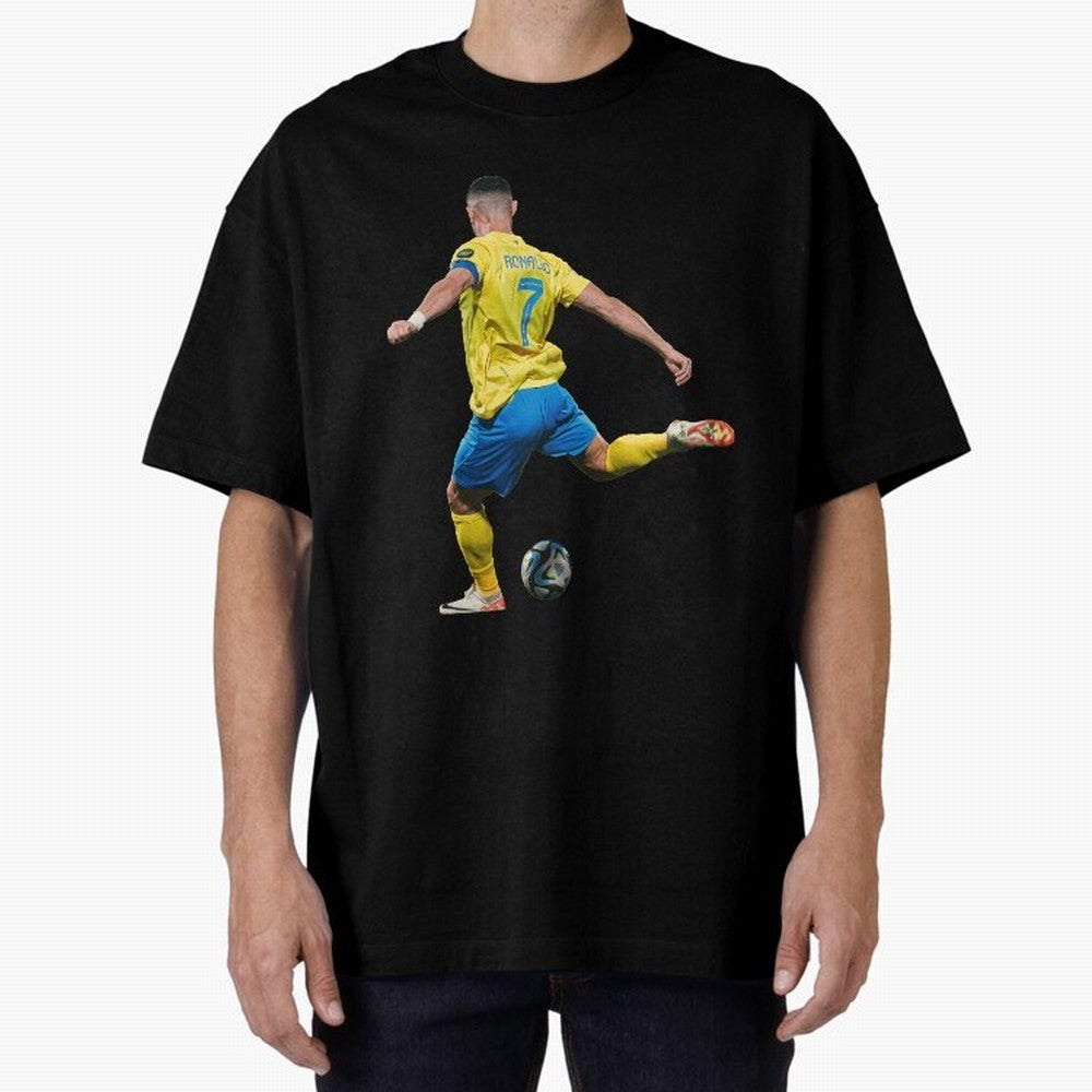 sliding shuto legend Oversized T-Shirt Stand with FIFA World Cup 2026 USA Canada Mexico Spirit, Highlighting England, Neymar, Haaland and Cristiano Ronaldo, Retro Football Energy, Iconic Rivalries, Trophy Chase Drama and Stadium Atmosphere; Ideal