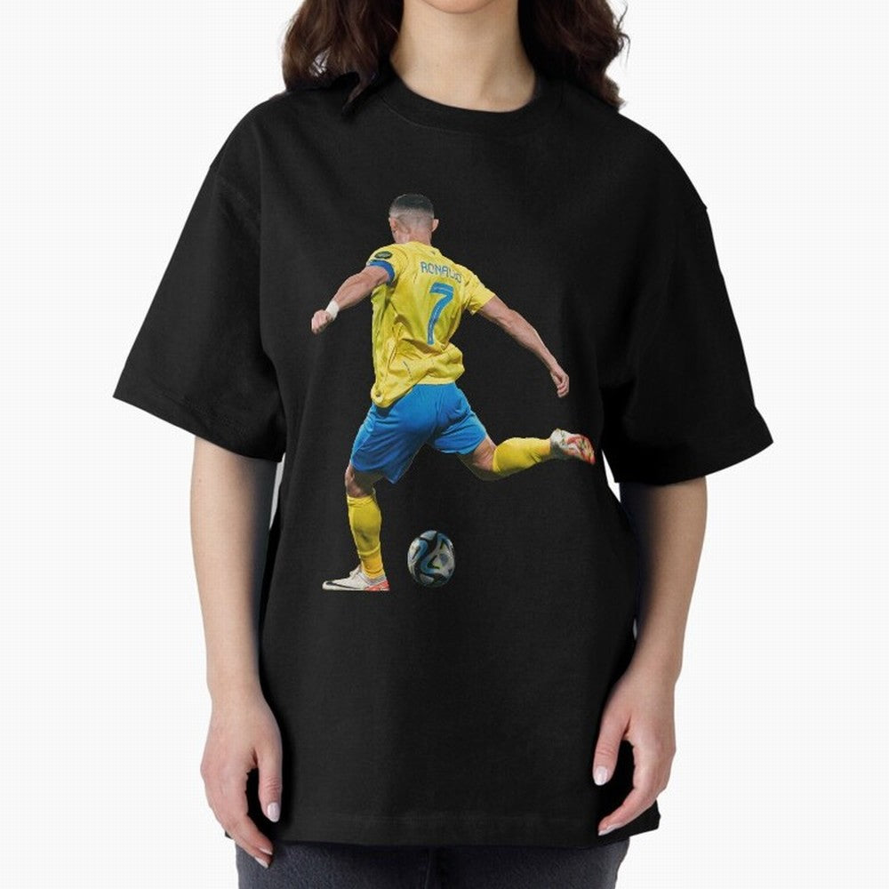 sliding shuto legend Oversized T-Shirt Stand with FIFA World Cup 2026 USA Canada Mexico Spirit, Highlighting England, Neymar, Haaland and Cristiano Ronaldo, Retro Football Energy, Iconic Rivalries, Trophy Chase Drama and Stadium Atmosphere; Ideal