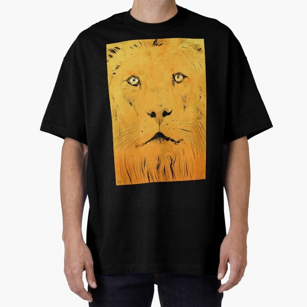 Lion Oversized T-Shirt Bring Trophy Dreams to FIFA World Cup 2026 USA Canada Mexico for Fans of Messi, CR7 and Mbappe and Brazil, Portugal and Argentina, Bringing Goal Celebration Energy, Supporter Heritage, Football Icons and Worldwide Tournament