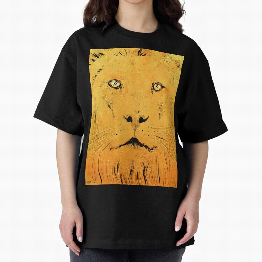 Lion Oversized T-Shirt Bring Trophy Dreams to FIFA World Cup 2026 USA Canada Mexico for Fans of Messi, CR7 and Mbappe and Brazil, Portugal and Argentina, Bringing Goal Celebration Energy, Supporter Heritage, Football Icons and Worldwide Tournament