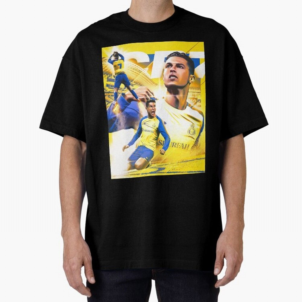 Cr7 Al Nassr Oversized T-Shirt Celebrate Rivalries and Pride in FIFA World Cup 2026 Group Stage Driven by Cristiano Ronaldo, Haaland and CR7, Brazil, Portugal and Argentina Energy, Global Supporter Spirit, Legendary Goals, National Colors and