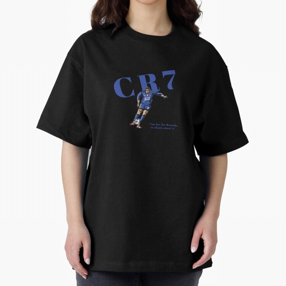 CR7. Oversized T-Shirt Celebrate Global Passion for FIFA World Cup 2026 USA Canada Mexico for Fans of Neymar, Haaland and Cristiano Ronaldo and England, Bringing Retro Football Energy, Iconic Rivalries, Trophy Chase Drama and Stadium Atmosphere;