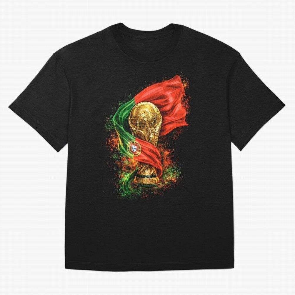 Portugal Football National Pride Oversized T-Shirt Showcase FIFA World Cup 2026 Filled with CR7, Portugal Energy, Football History, Final Match Energy, Crowd Noise and Once in a Lifetime Moments; Ideal for Football Dads, Football Moms, Friends,