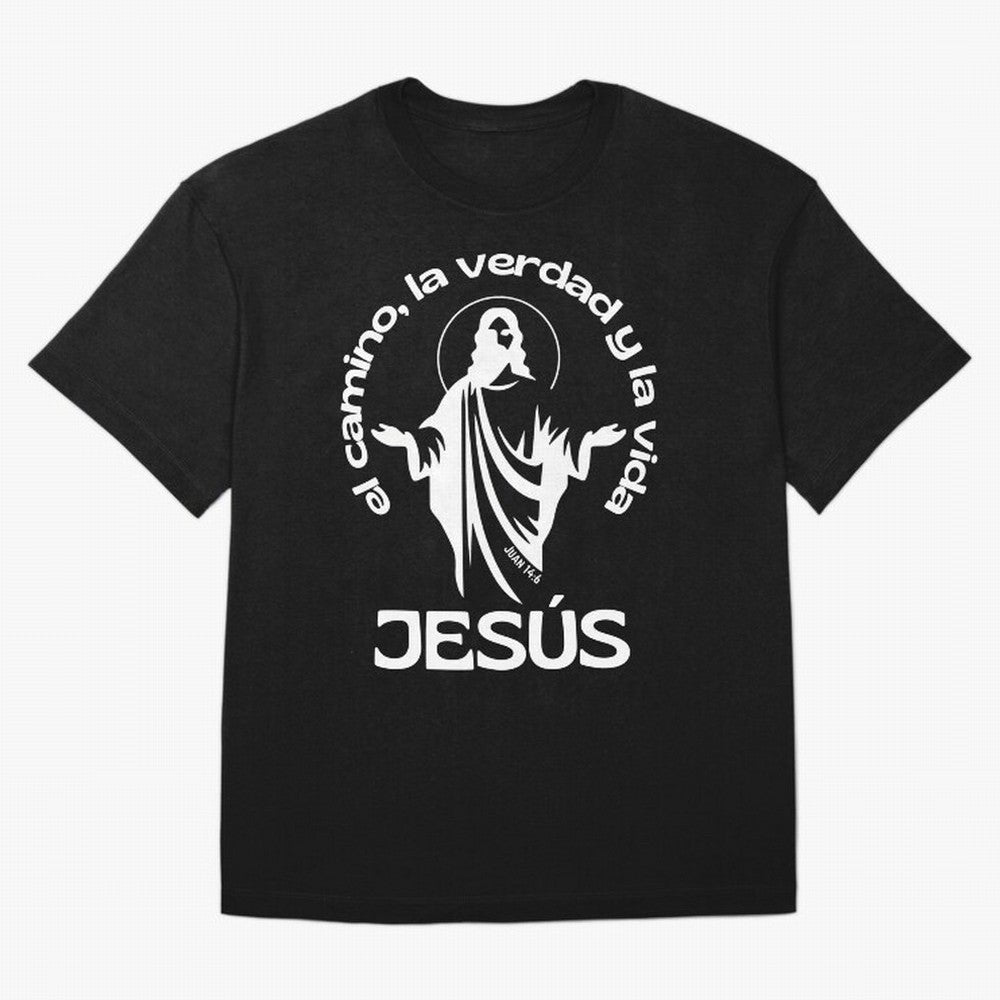 JES¨²S - el camino, la verdad y la vida Oversized T-Shirt Follow FIFA World Cup 2026 Spirit, Filled with Argentina, Haaland, Stadium Memories, Football Loyalty, International Chants and Championship Tradition; Great for Watch Parties, Sports Bars,