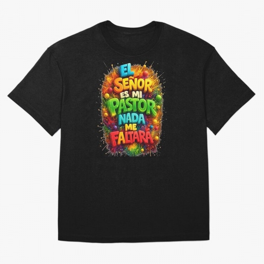 Modern 3D Psalm 23 Spanish Christian Art - El Se?or es mi Pastor Oversized T-Shirt Celebrate Fan Favorites in the FIFA World Cup 2026 Journey through Mbappe and Neymar Highlights, England and Germany Pride, Football Festival Excitement, Trophy