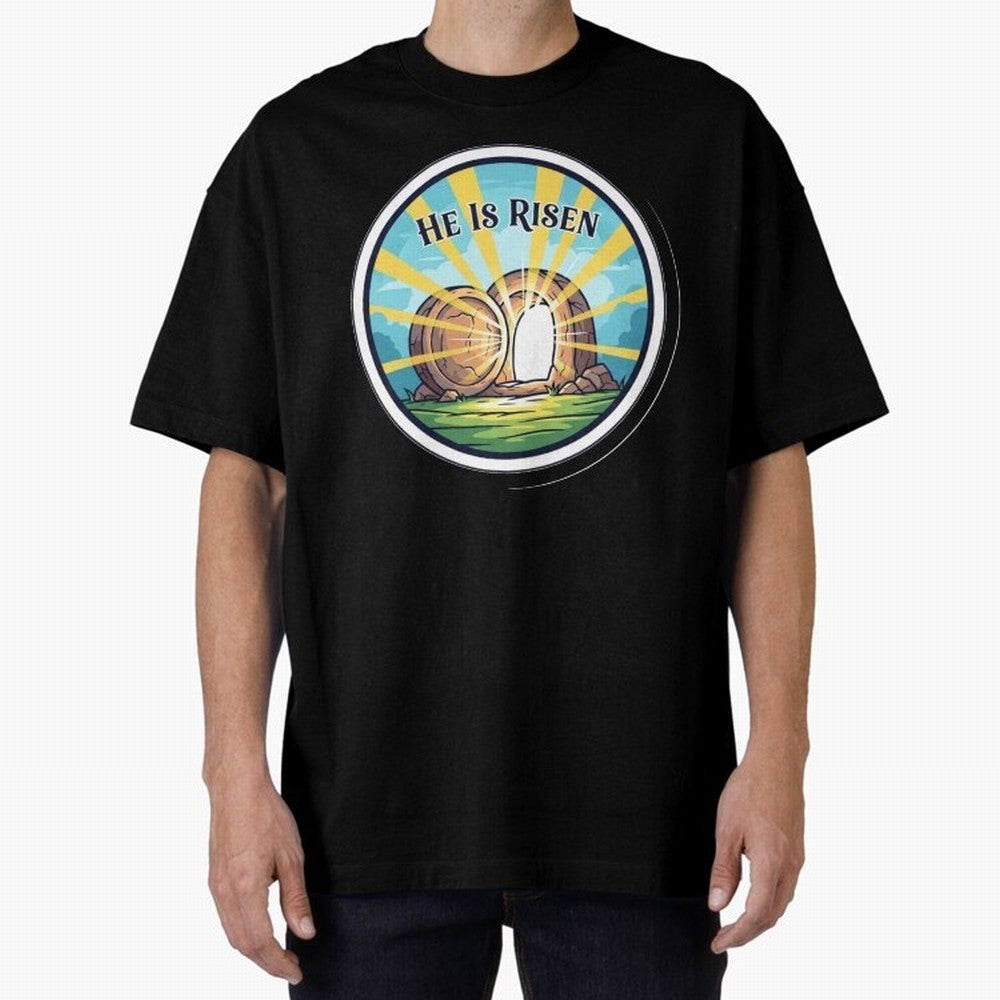 He Is Risen Indeed Easter Faith Sticker Oversized T-Shirt Build Global Football Passion for FIFA World Cup 2026 USA Canada Mexico, Highlighting Neymar, England, France and Netherlands, Fan Favorite Moments, National Team Passion, Big Match Drama