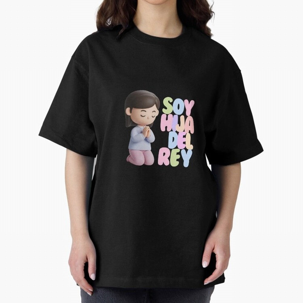 Soy Hija del Rey | Dise?o Cristiano Dulce en Colores Pastel Oversized T-Shirt Bring Trophy Dreams to Match Day Hype around FIFA World Cup 2026 USA Canada Mexico, Cristiano Ronaldo, Argentina, Supporter Pride, Iconic Celebrations, Legendary Names