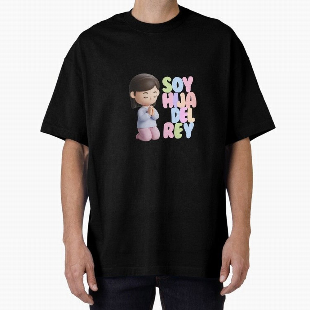 Soy Hija del Rey | Dise?o Cristiano Dulce en Colores Pastel Oversized T-Shirt Bring Trophy Dreams to Match Day Hype around FIFA World Cup 2026 USA Canada Mexico, Cristiano Ronaldo, Argentina, Supporter Pride, Iconic Celebrations, Legendary Names