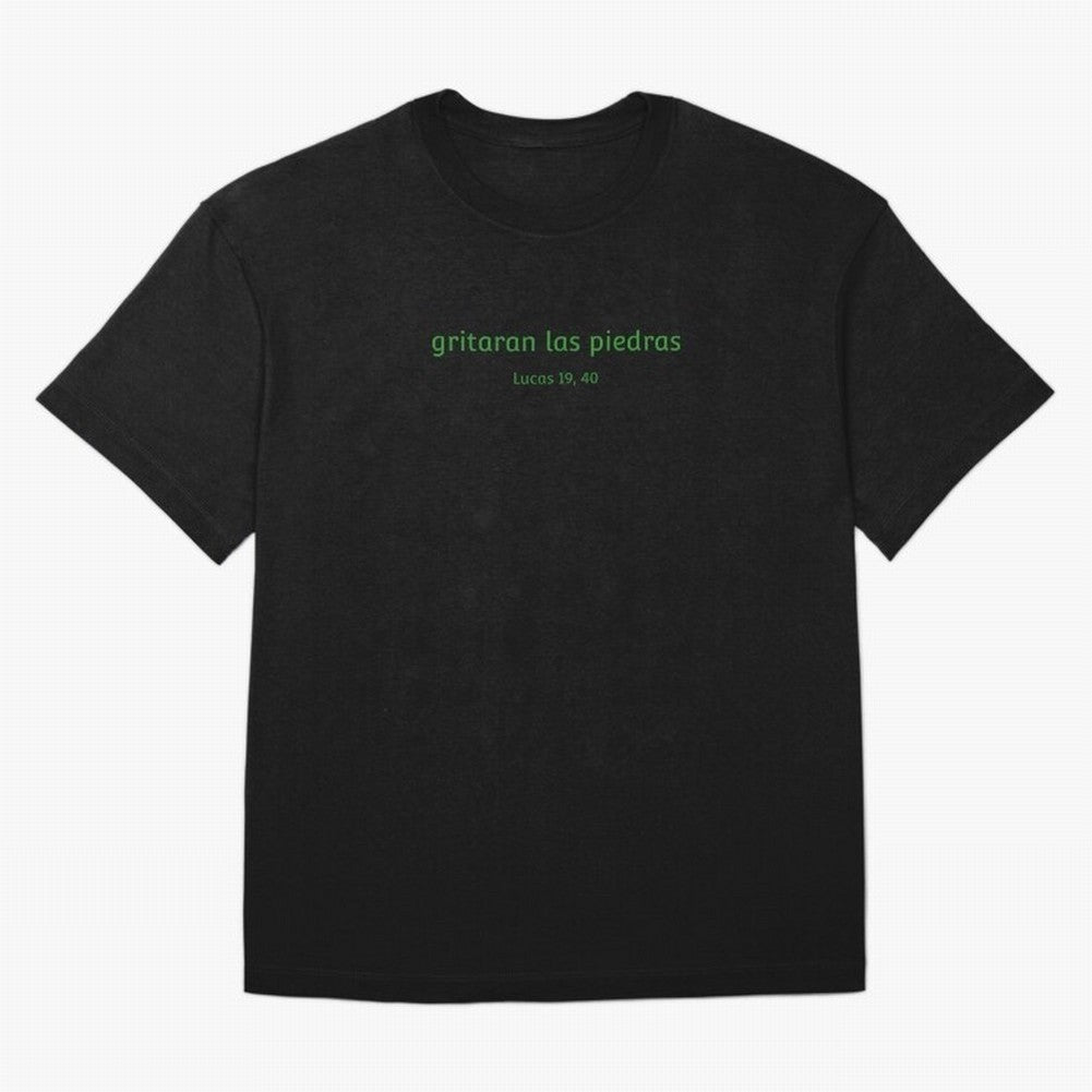 Piedras ¨C Cita b¨ªblica en espa?ol Oversized T-Shirt Celebrate FIFA World Cup 2026 USA Canada Mexico Connected to Haaland and Mbappe, Brazil, Portugal and Argentina Energy, Fan Favorite Moments, National Team Passion, Big Match Drama and Soccer
