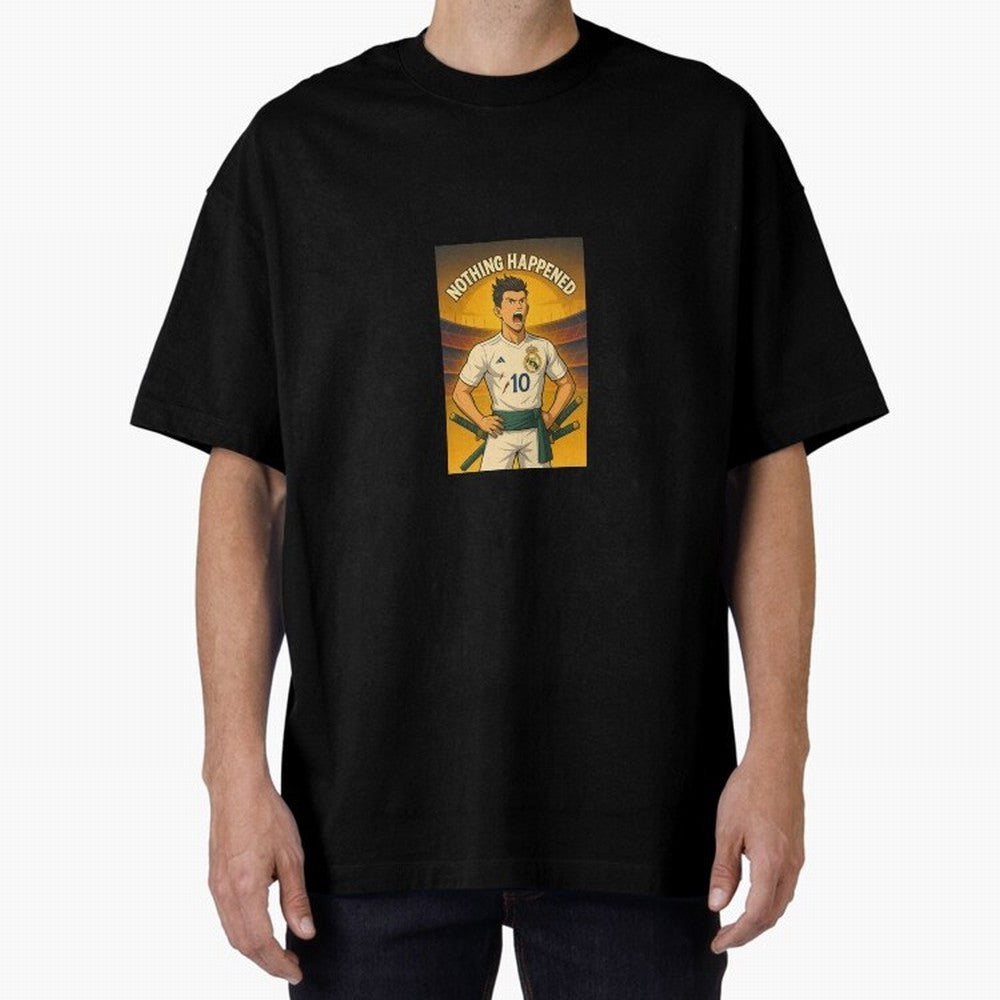 Cristiano Zoro Nothing Happened Oversized T-Shirt Capture Stadium Memories from Match Day Hype around FIFA World Cup 2026 USA Canada Mexico, Messi, Argentina and Brazil, Match Day Excitement, Supporter Culture, Golden Goals and Global Football