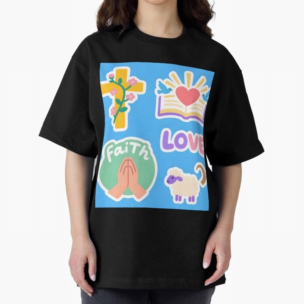 Love Faith T shirt Oversized T-Shirt Keep the Match Day Mood of the FIFA World Cup 2026 Group Stage Journey through Messi, CR7 and Mbappe Highlights, England and Germany Pride, Football Passion, Legendary Performances, Festival Vibes and Supporter