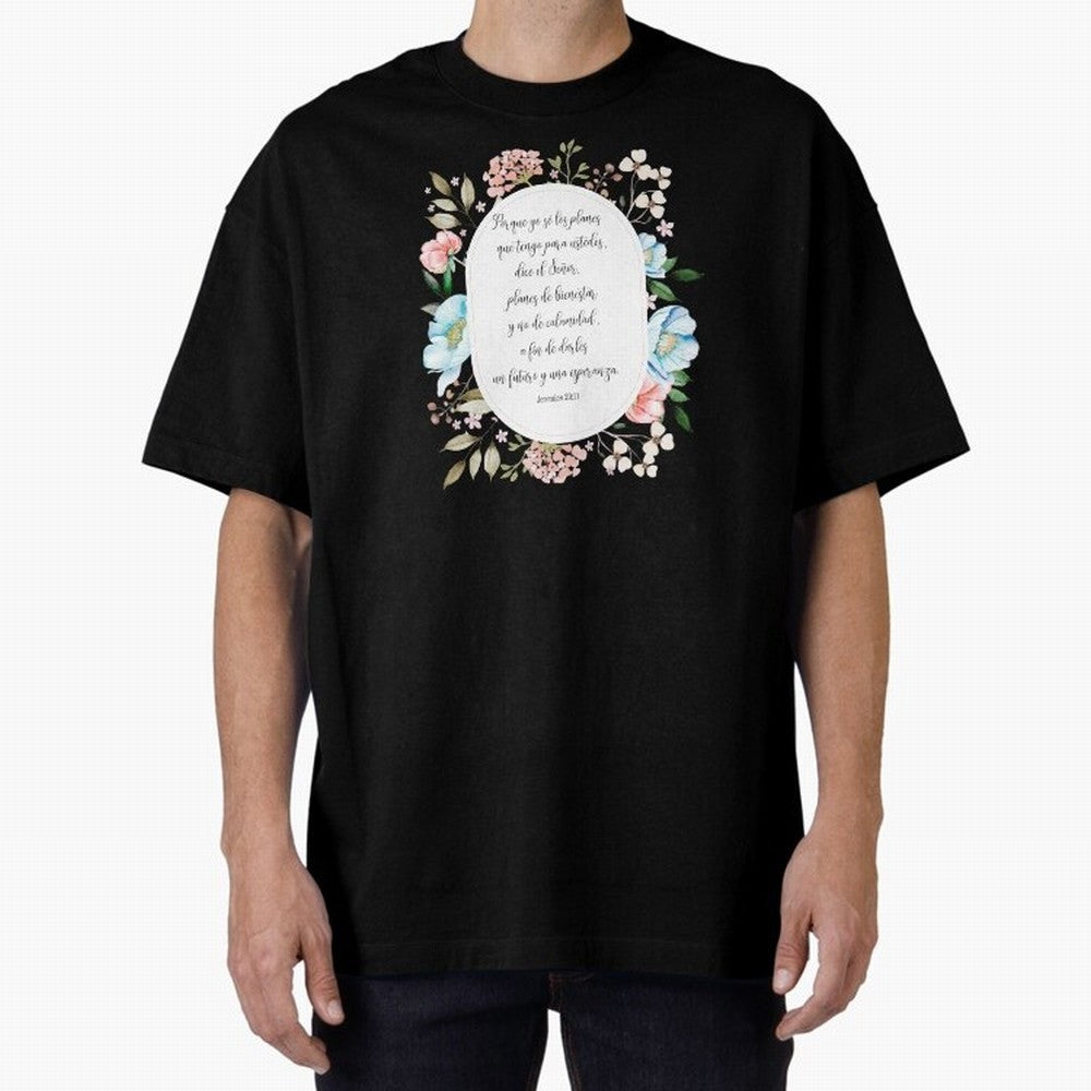 Jerem¨ªas 29:11 ¨C Planes de esperanza | Vers¨ªculo cristiano inspirador en espa?ol Oversized T-Shirt Capture Stadium Memories from FIFA World Cup 2026 Spirit, Featuring France, Cristiano Ronaldo, Haaland and CR7, Stadium Chants, National Pride,